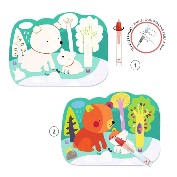 Zauber Malbilder 18 Monate - Große Motive - Im Wald versteckt- Djeco