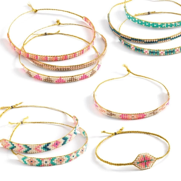 Weben mit Perlen, kleine Perlen - Armbänder - Djeco