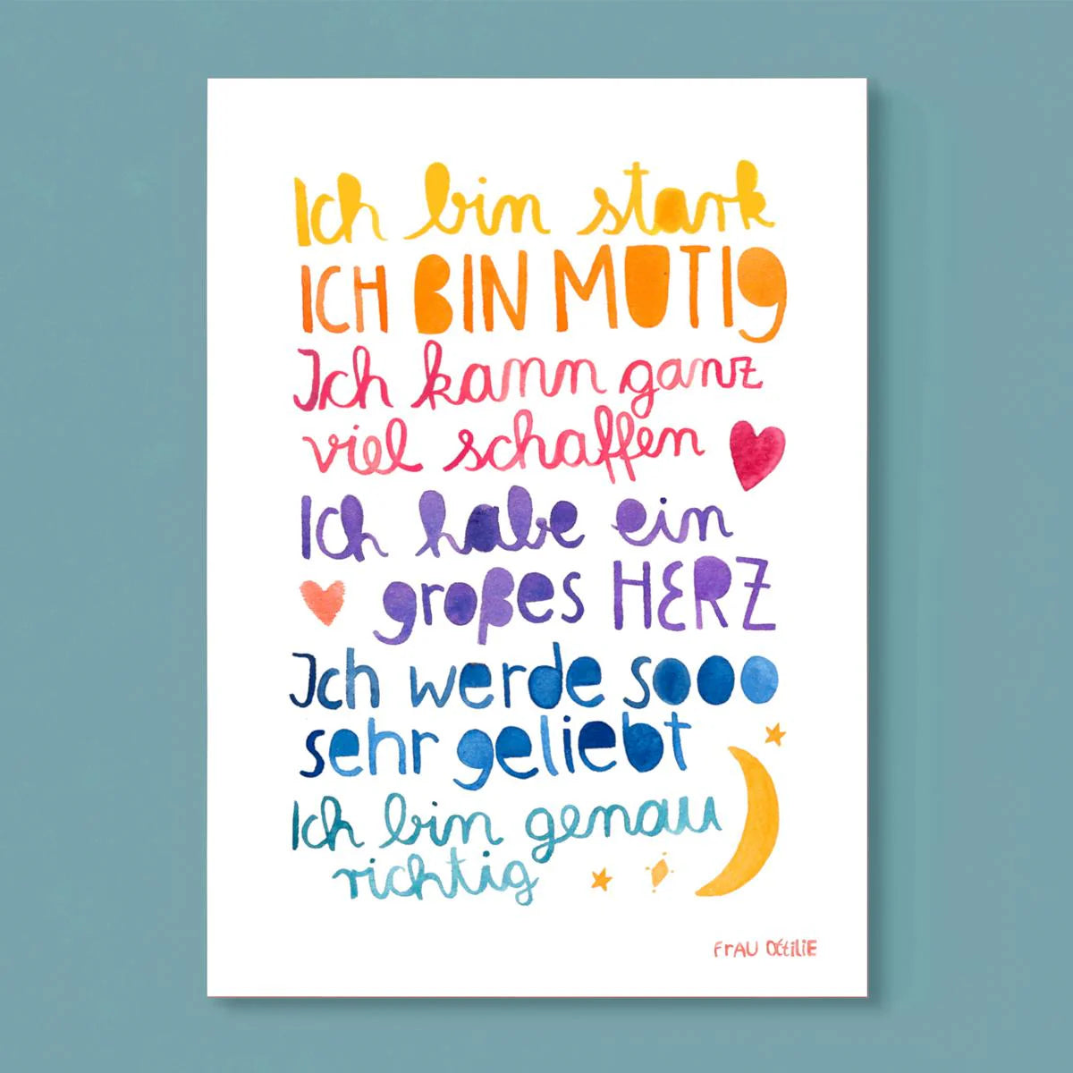 Print Poster A4 - Ich bin stark- Frau Ottilie