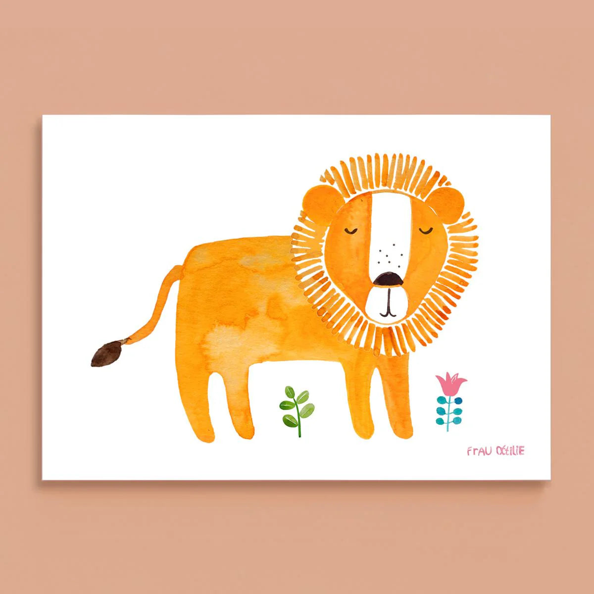 Print Poster Löwe A4 - Frau Ottilie