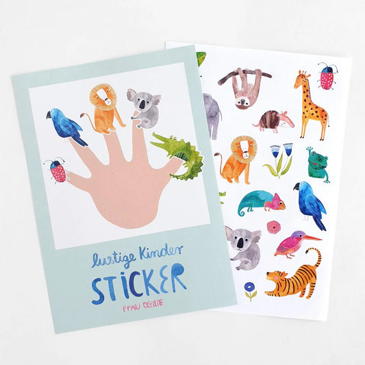 Stickerbogen - Wilde Tiere - Frau Ottilie
