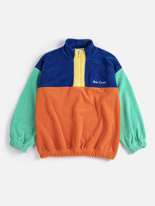 Color Block Zipped Sweatshirt - Bobo Choses