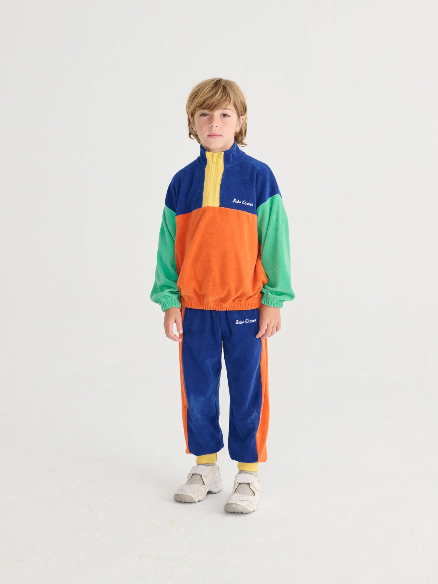 Color Block Zipped Sweatshirt - Bobo Choses