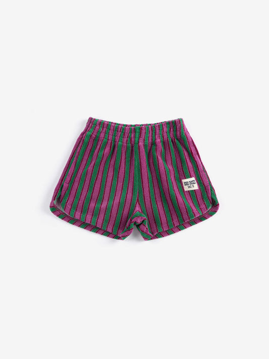 Striped terry cloth Shorts - Bobo Choses