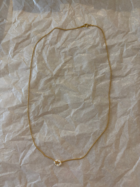 Kette mit Perlenring  45 cm - Studio Niovi