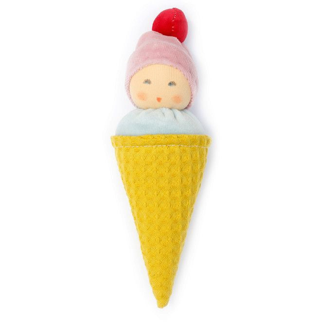 Frottee Rassel Eiswaffel - Nanchen Natur