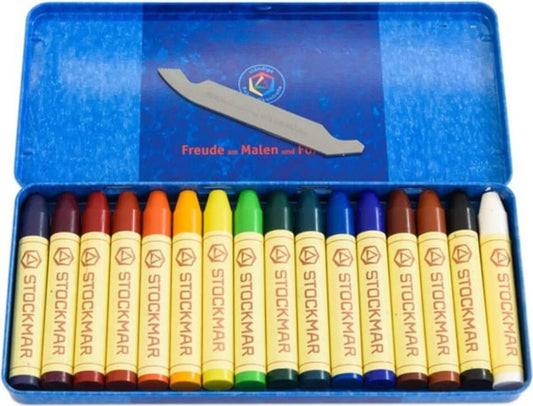 16 Wachsmalstifte - Blechetui - Stockmar