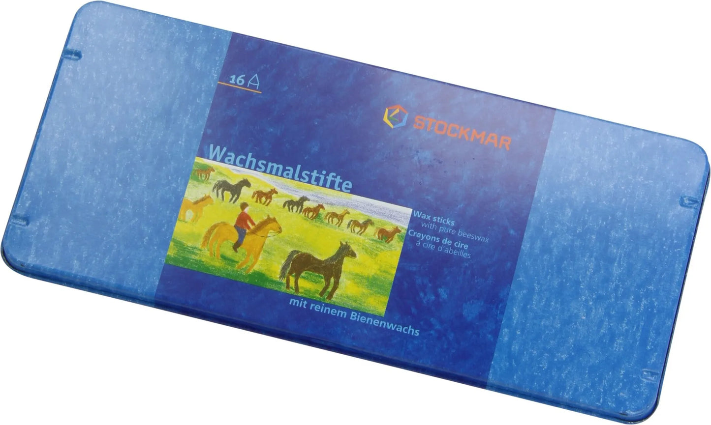 16 Wachsmalstifte - Blechetui - Stockmar