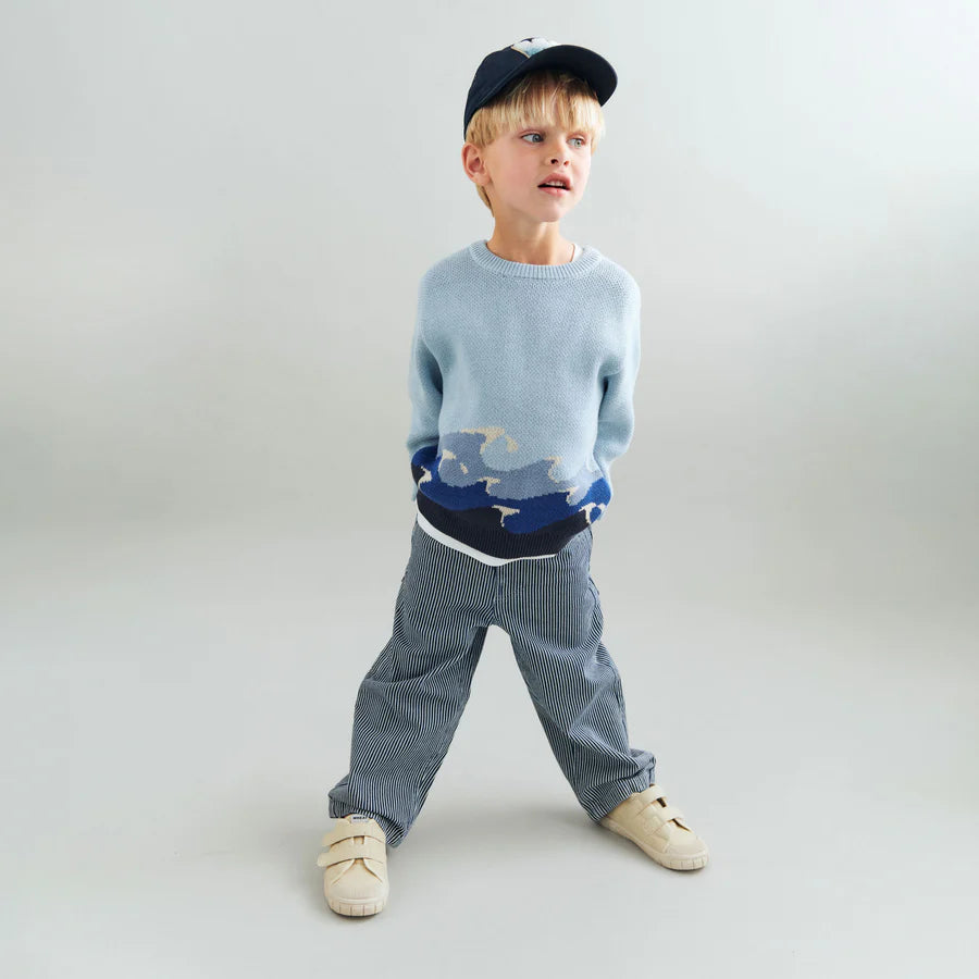 Hose Felix denim stripe - 100% Bio Baumwolle GOTS - WHEAT