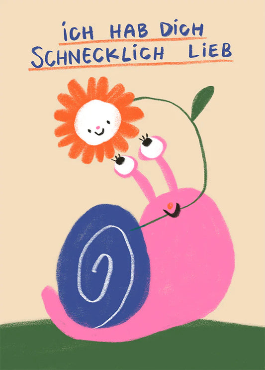 Postkarte "Ich Hab Dich Schnecklich Lieb" - Slinga