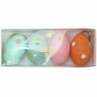 Osterei aus Filz- Blumen - Punkte - Rico Design