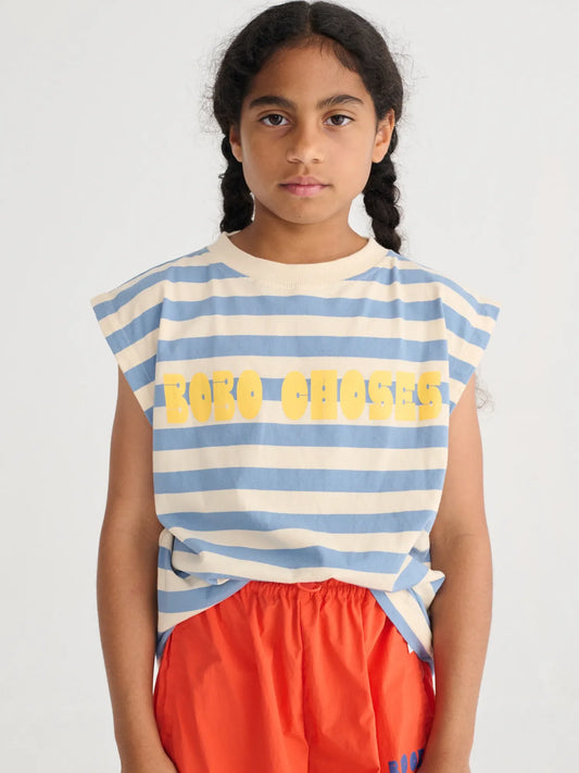 Modern striped sleeveless T-Shirt - Bobo Choses