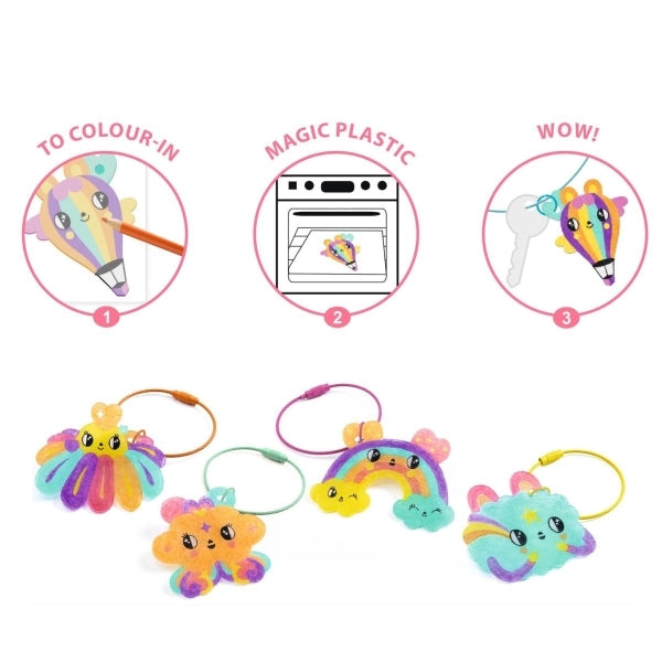 Artistic Plastic: Kawaii Schlüsselanhänger - Djeco