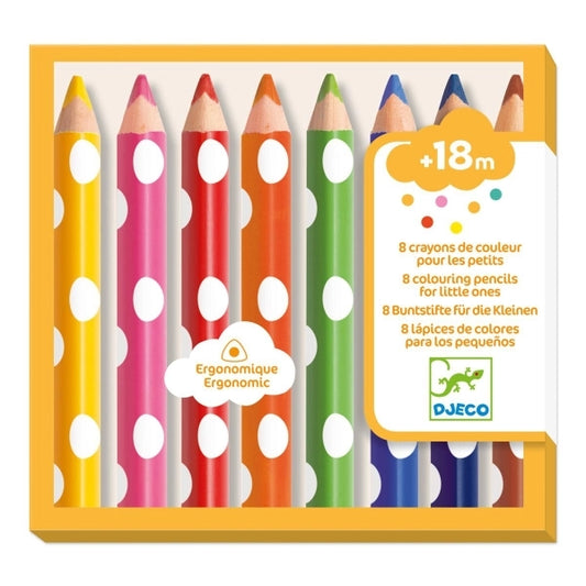 8 Dicke Buntstifte für die Kleinen - Djeco