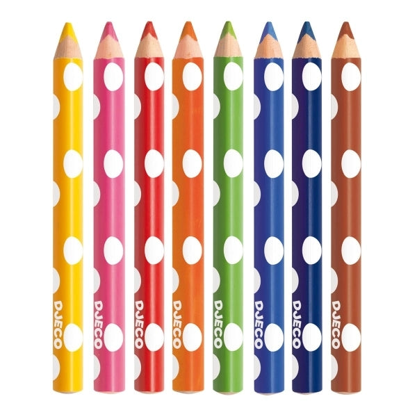 8 Dicke Buntstifte für die Kleinen - Djeco
