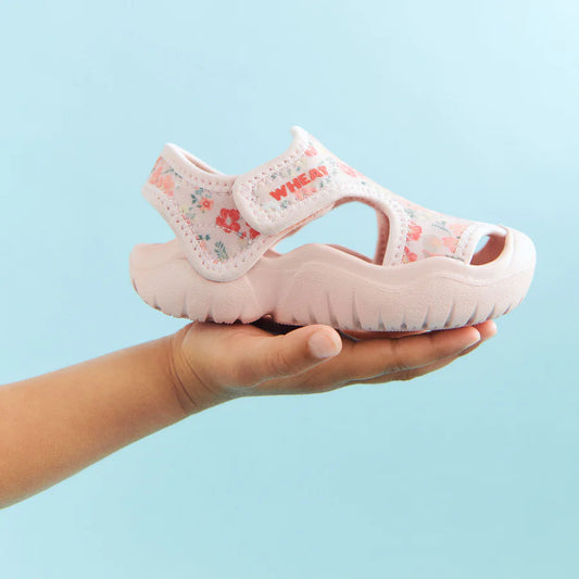 Badeschuhe Bani - rosa Blumen - Wheat