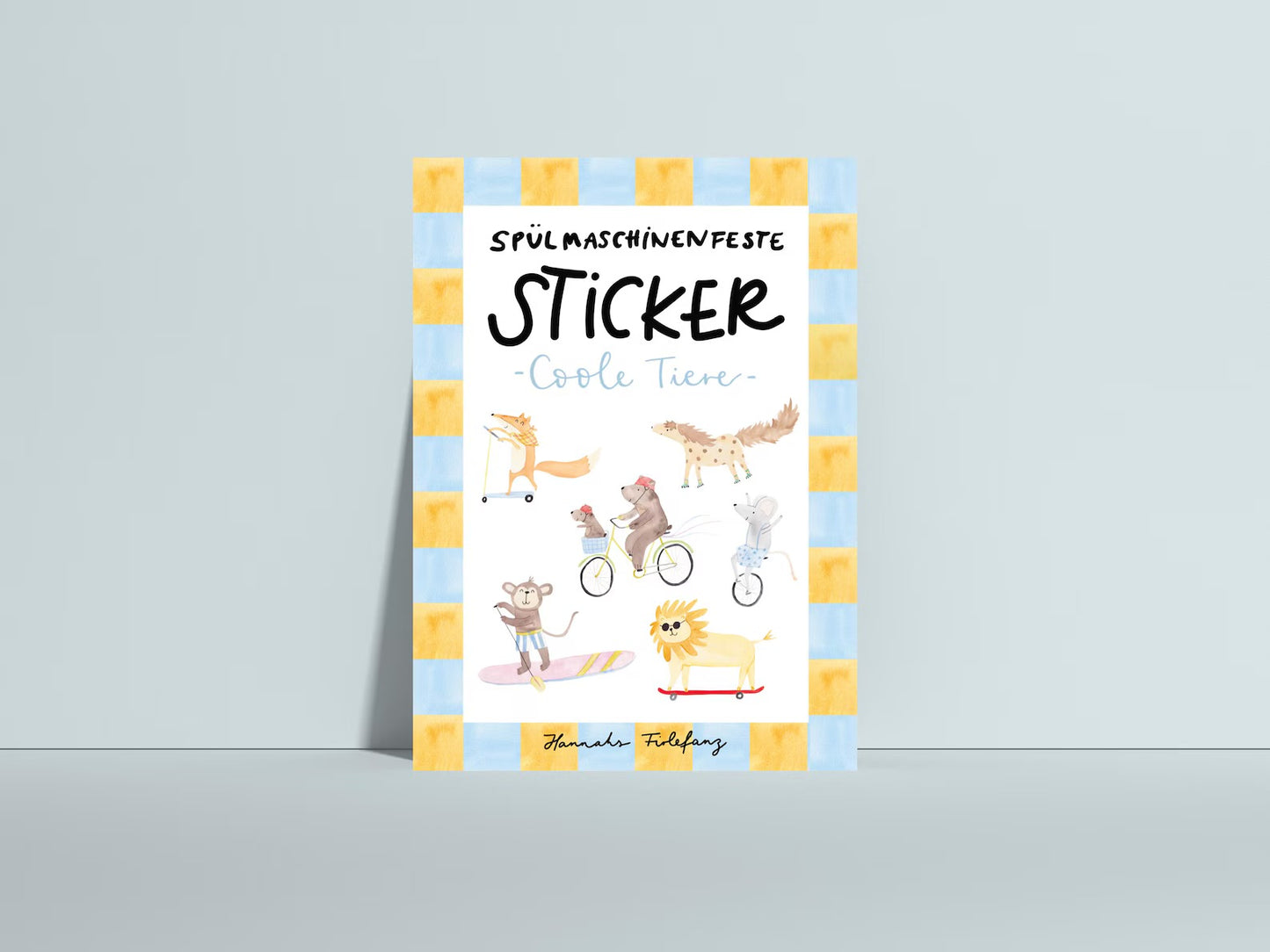 Spülmaschinenfeste Sticker Coole Tiere