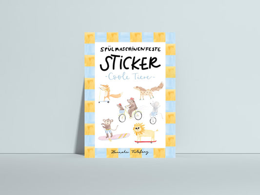 Spülmaschinenfeste Sticker Coole Tiere - Hannahs Firlefanz