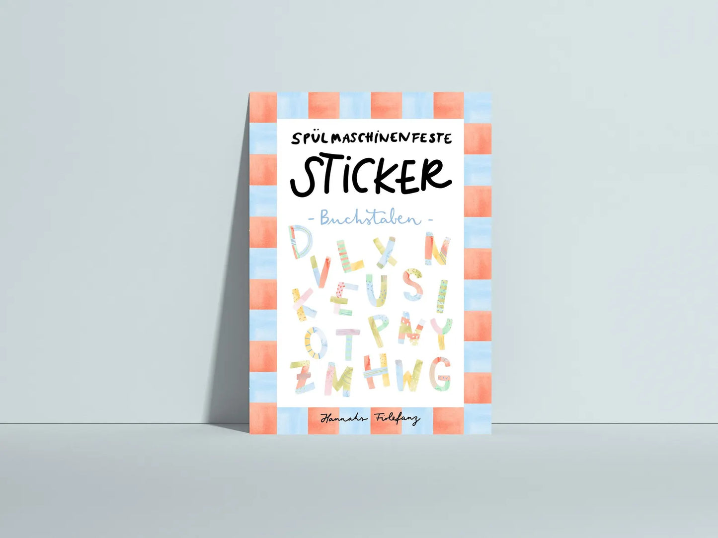 Spülmaschinenfeste Sticker Buchstaben