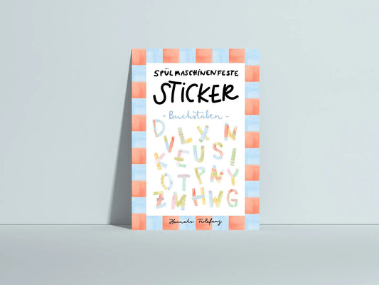 Spülmaschinenfeste Sticker Buchstaben - Hannahs Firlefanz