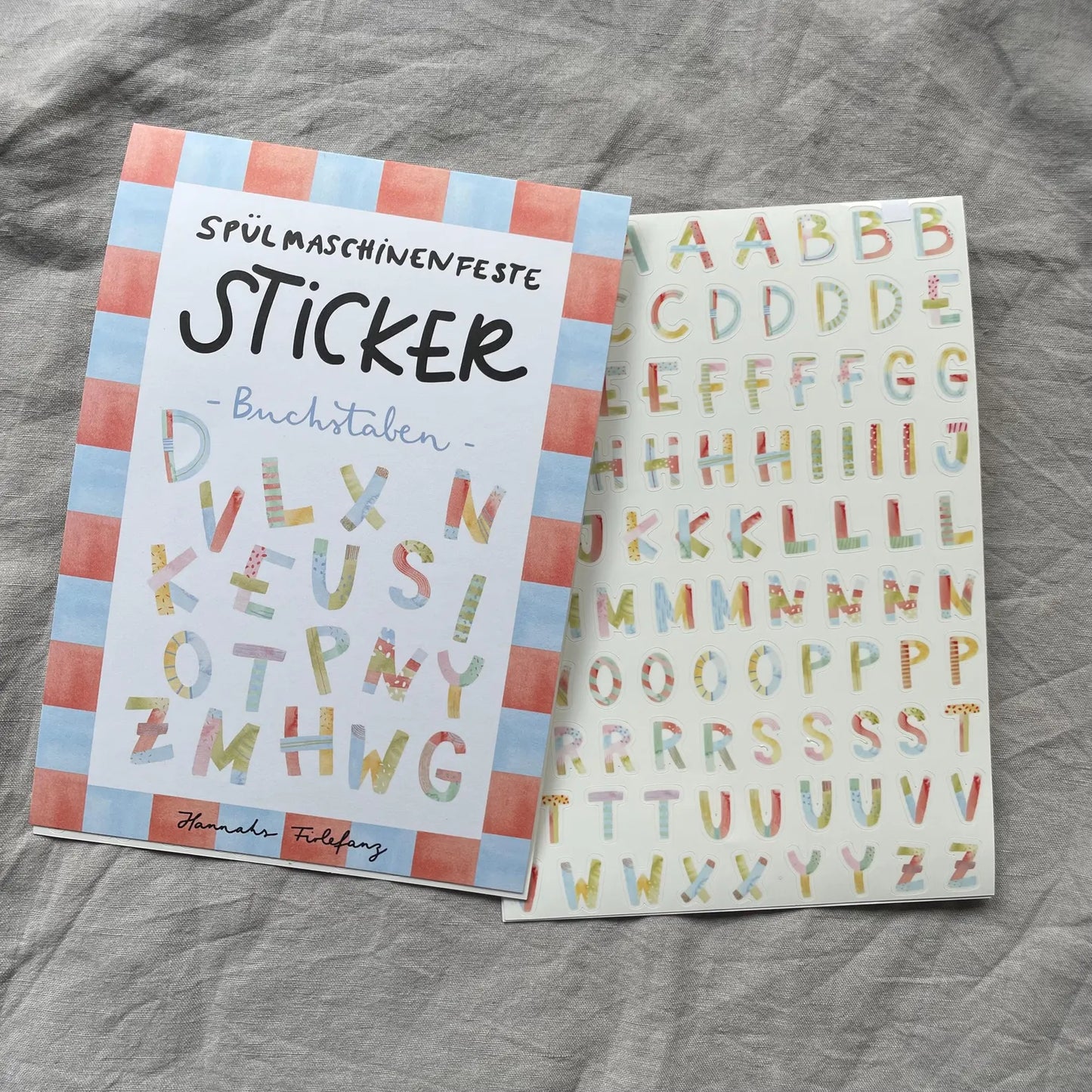 Spülmaschinenfeste Sticker Buchstaben