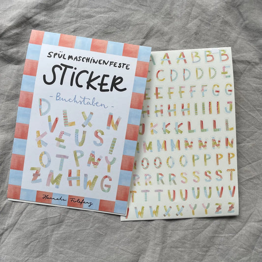Spülmaschinenfeste Sticker Buchstaben - Hannahs Firlefanz