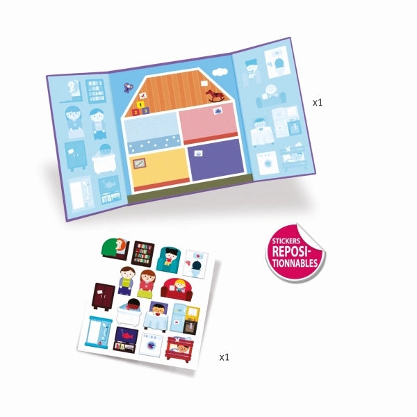 Stickerset Haus - wiederverwendbar - Djeco