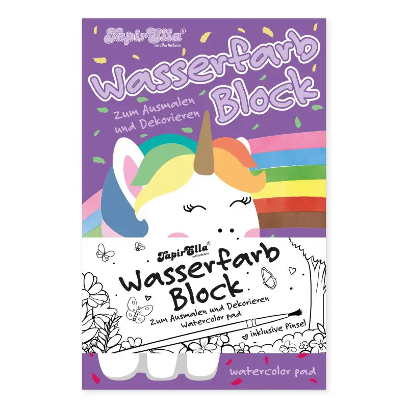 Wasserfarb Malblock - Einhorn - Lutz Mauder