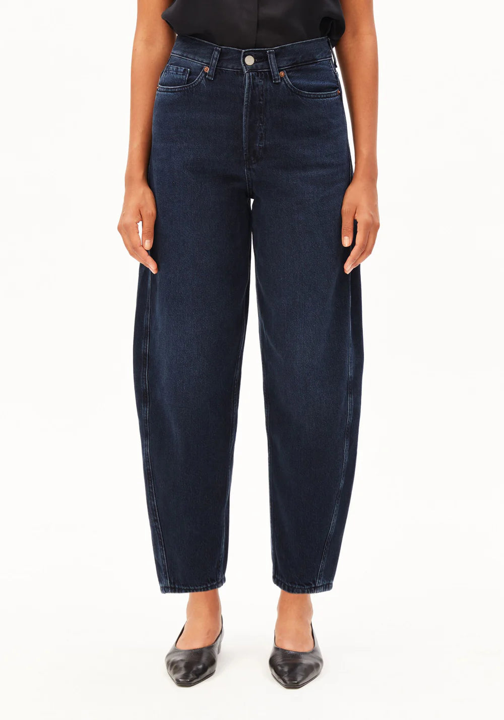 BAARLY HIGH WAIST BARREL JEANS BIO-BAUMWOLL MIX NON STRETCH - Armedangels