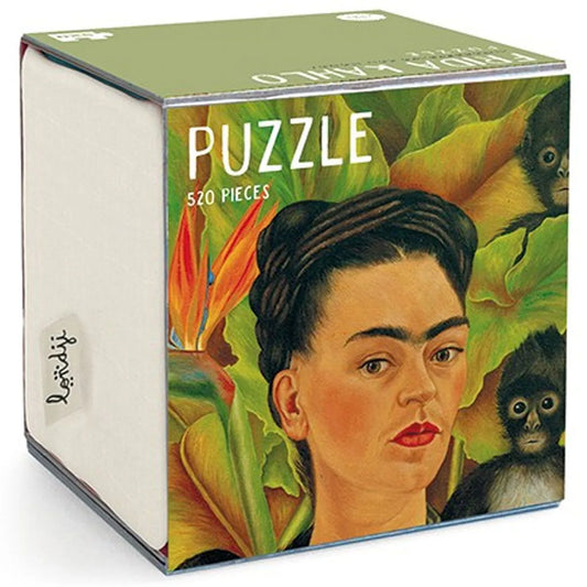 Cube Puzzle -„Selbstporträt mit Affen“ - Frida Kahlo - Londji
