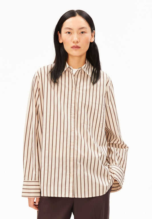 Gestreifte weite Bluse - ARMEDANGELS