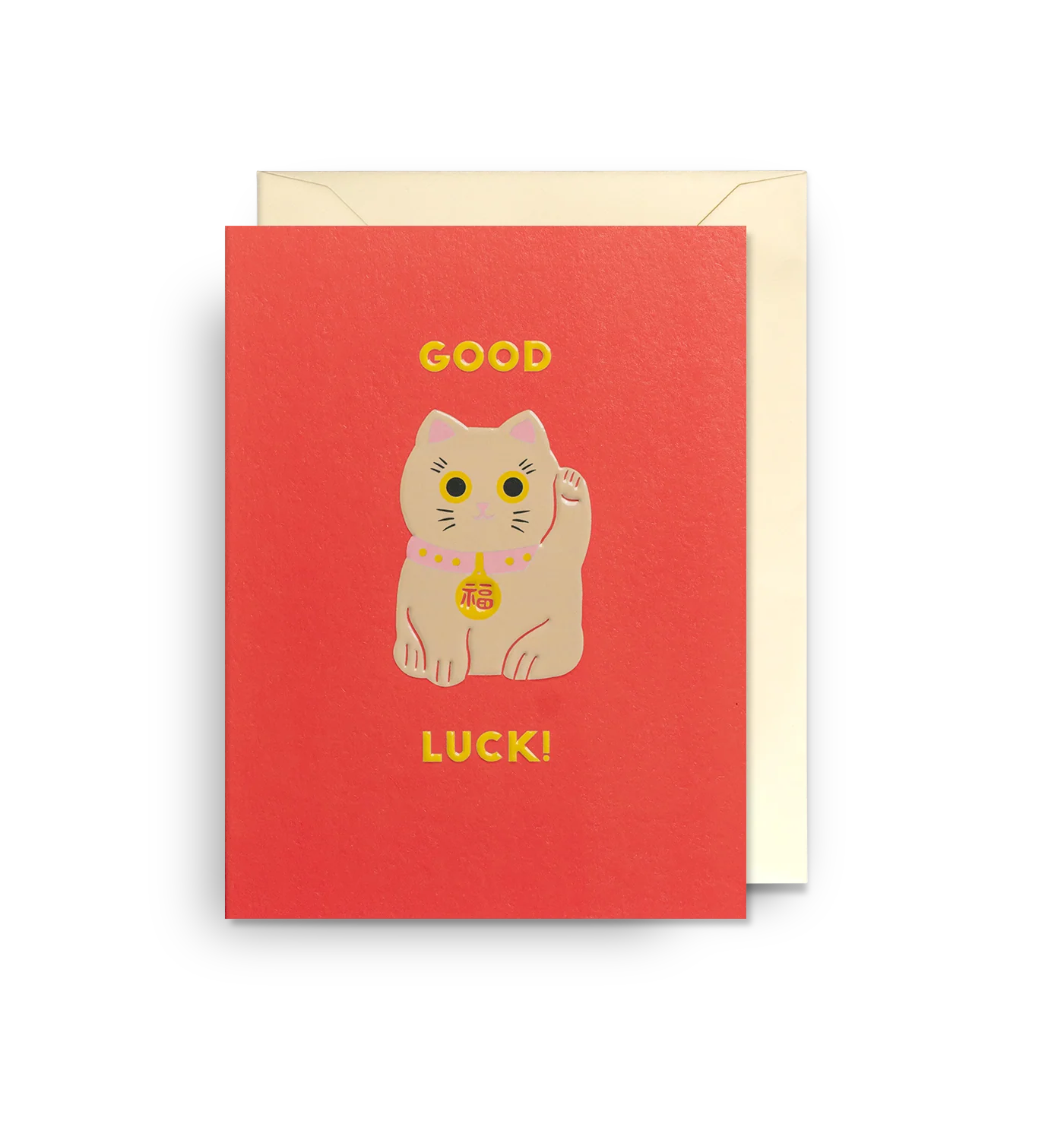 Mini Karte „Good Luck“ Winkekatze - Lagom Design