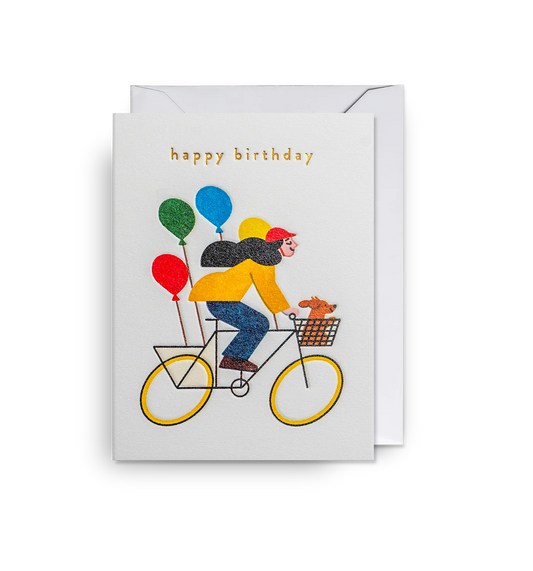 Mini Karte „Happy Birthday“ Fahrrad - Lagom Design
