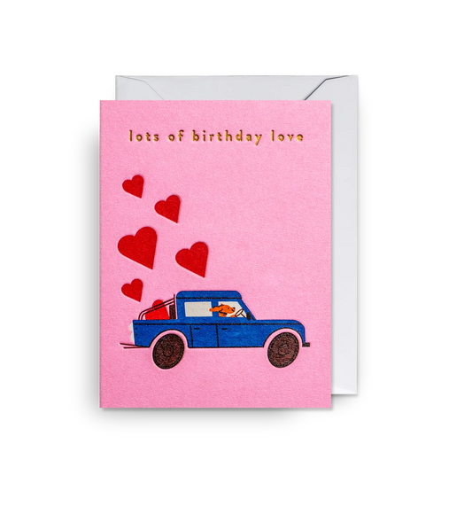 Mini Karte „lots of birthday love“ Fahrrad - Lagom Design