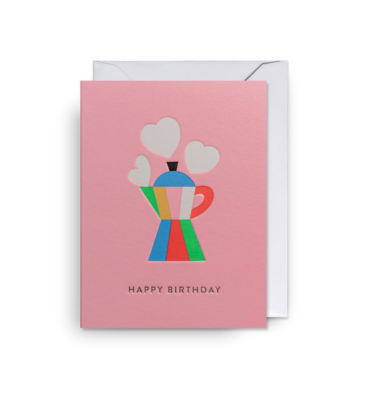 Mini Karte „Happy Birthday“ Espresso - Lagom Design