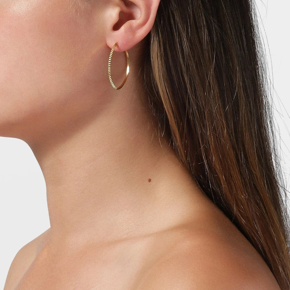 Reflection Midi Hoop gold - einzeln - Jane Kønig
