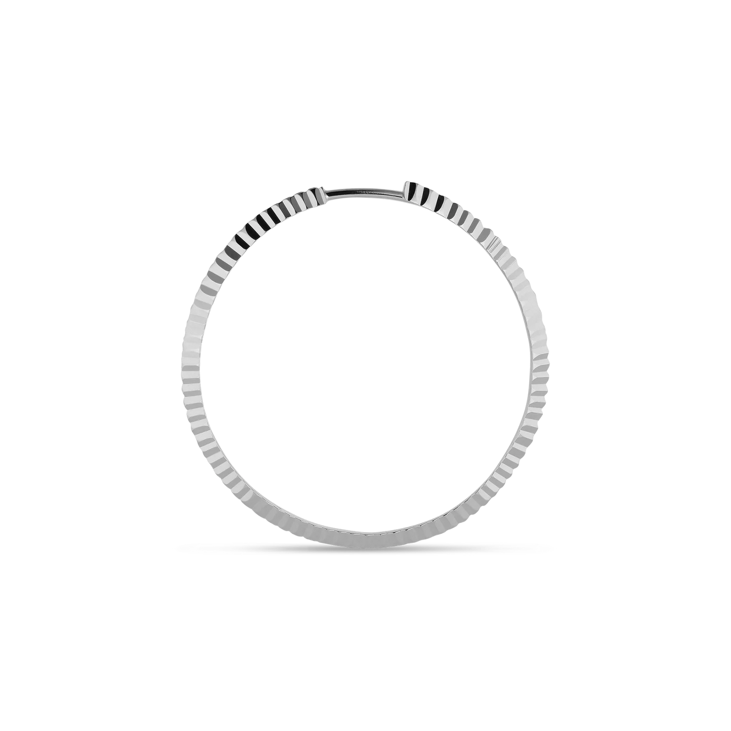 Reflection Midi Hoop silber - einzeln - Jane Kønig