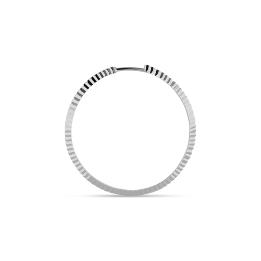 Reflection Midi Hoop silber - einzeln - Jane Kønig