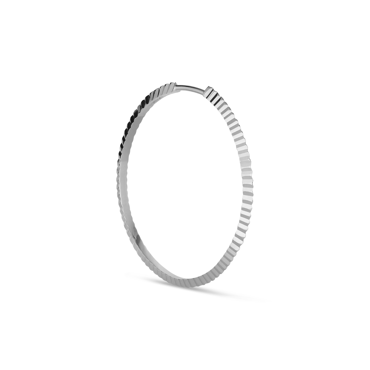 Reflection Midi Hoop silber - einzeln - Jane Kønig
