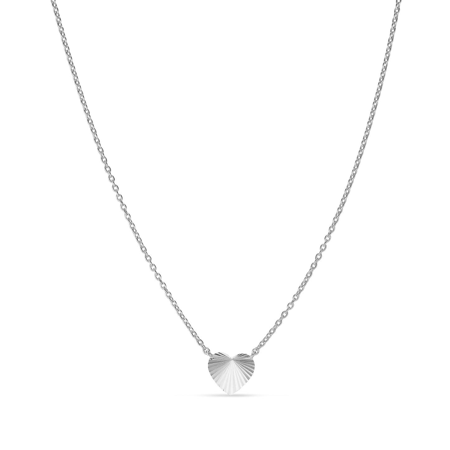 Reflection Heart Kette silber - Jane Kønig