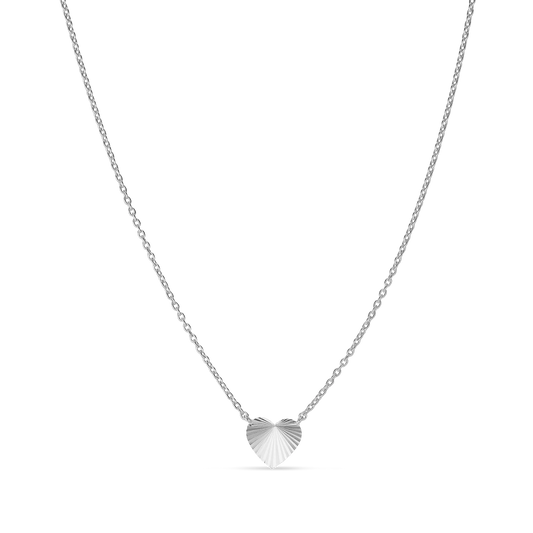 Reflection Heart Kette silber - Jane Kønig
