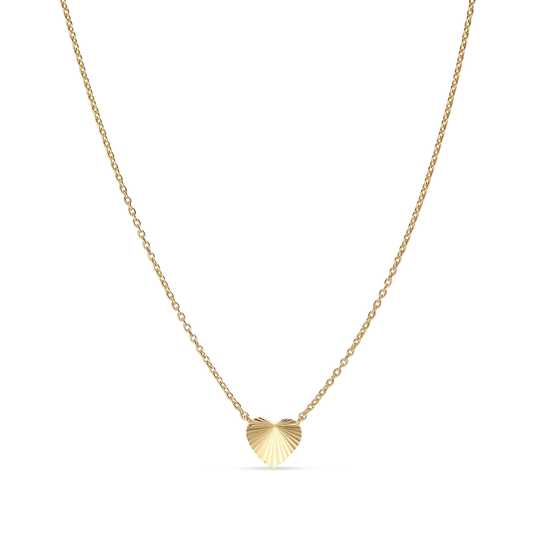 Reflection Heart Kette gold - Jane Kønig
