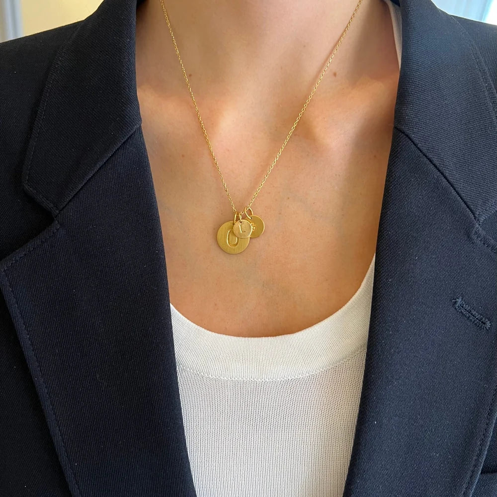 Medium LOVETAG Anhänger gold - Jane Kønig