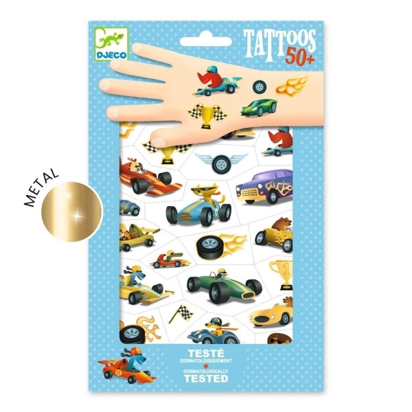 Tattoos - Rennwagen - Djeco