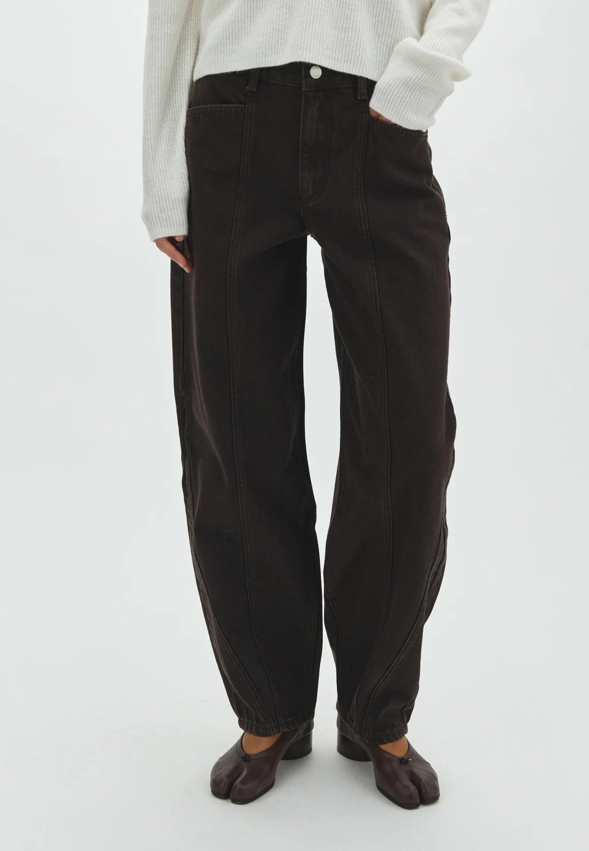 Almira Barrel Jeans - Brown Wash - MBYM