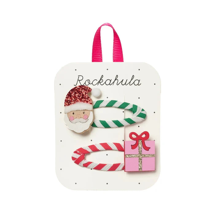 Haarclips 2 Stück Merry Santa - Rockahula