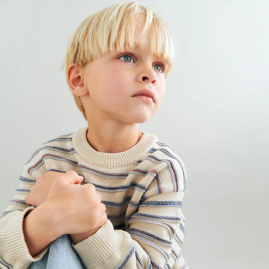 JACQUARD PULLOVER HARLOW - Bio Baumwolle GOTS - WHEAT