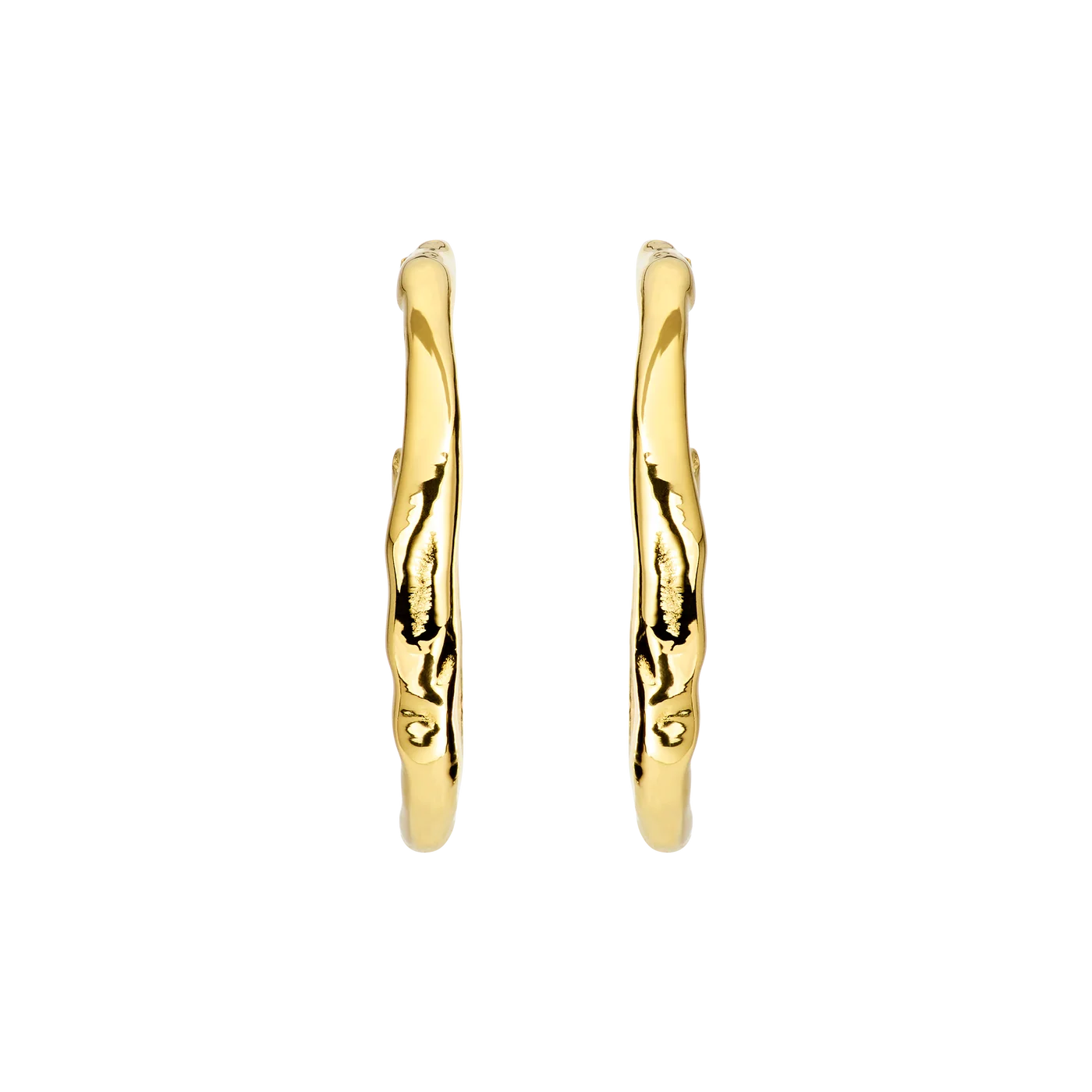 Slim Oval Hoop gold - Jane Kønig