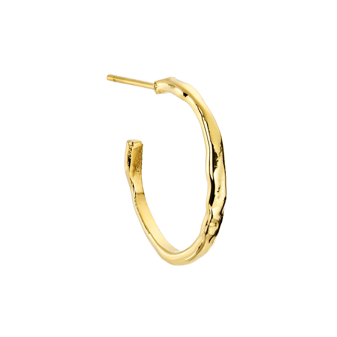 Slim Oval Hoop gold - Jane Kønig