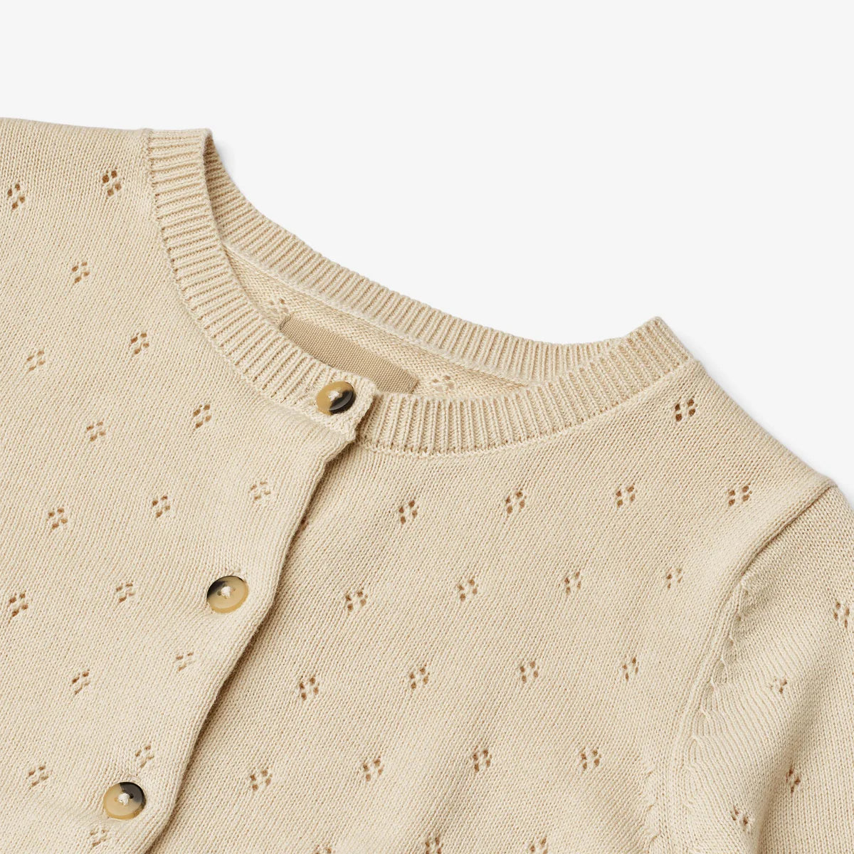 Strick-Cardigan Maia - Sandshell - 100% Bio Baumwolle - WHEAT